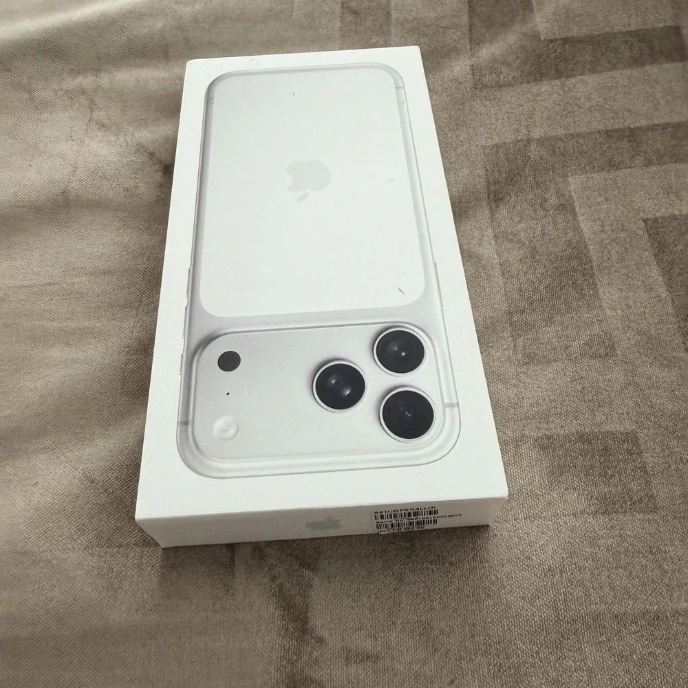 Apple IPhone 17 Pro Max Retail Box Silver White Packaging Empty Box Only